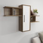 Hanah Home Olida Estantería de Pared Nogal y Blanco
